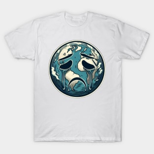 sad face planet earth T-Shirt